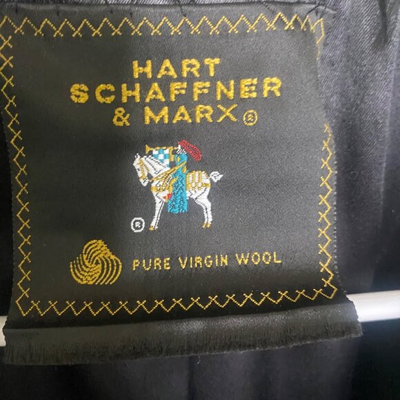 Hart Schaffner &‎ Marx Rothschild Long Wool Coat Mens Size 48 in Chest  Overcoat - Picture 7 of 14